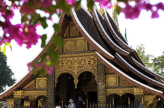 琅勃拉邦游记图片] 金檐佛影的禅意 -- 老挝琅勃拉邦香通寺