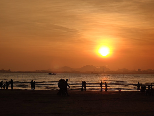 夕阳美景，大热过冬