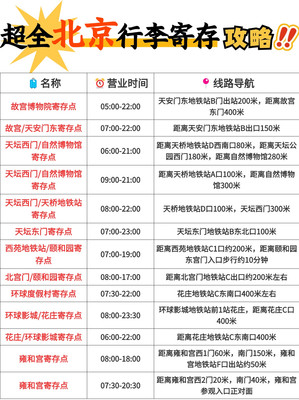 超全北京行李寄存攻略~覆盖全北京!
