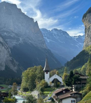 瑞士阿尔卑斯山脉游记图文-瑞士最美小镇——瀑布小镇劳特布龙嫩和雪山景观小镇米伦一日游