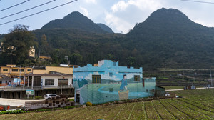 册亨游记图文-墙做画布绘村景，在黔西南，有一个可用劳动兑换积分的村子