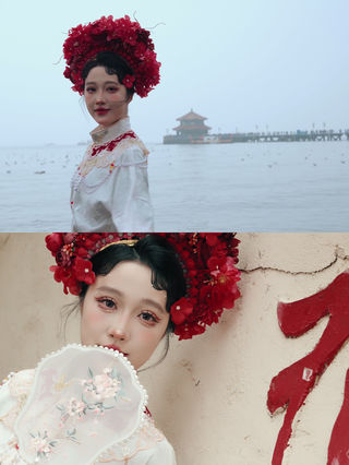 我们在青岛栈桥给粉丝拍了个旅行短片