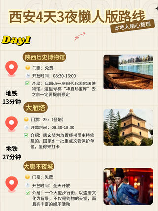 西安旅游｜4 天 3 夜保姆级旅行攻略
