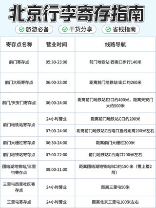 实用攻略！北京行李寄存高效指南