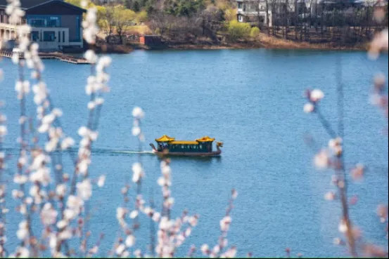 雁栖湖恢复游船登岛旅游参观