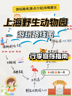 上海野生动物园路线图(附行李寄存攻略)