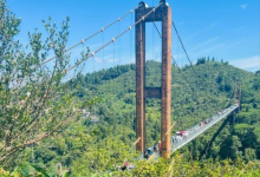 卧云悬索桥景点图片