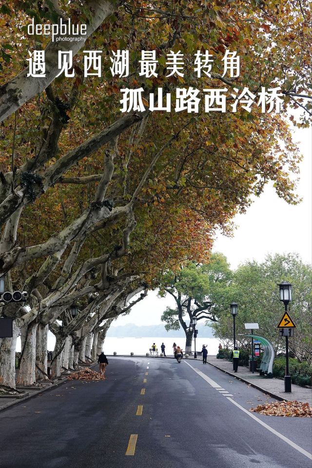 北山街西行至孤山路的西泠桥转角