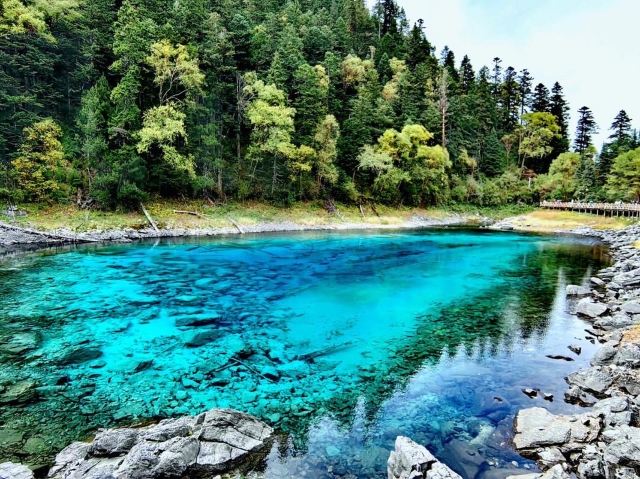 九寨沟景区五彩池观景台旅行图片 3