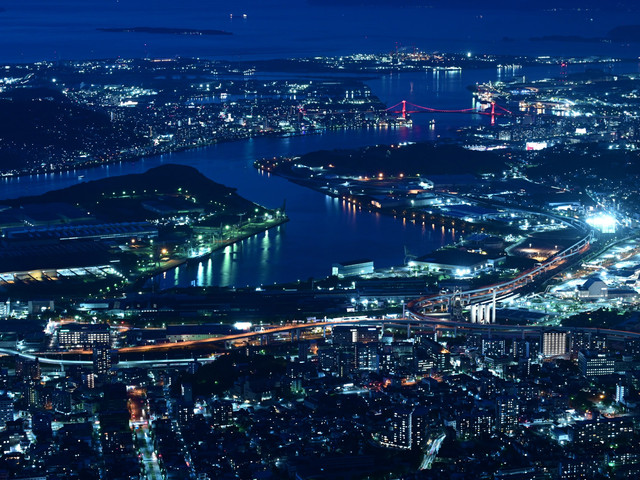 日本新三大夜景九州皿仓山