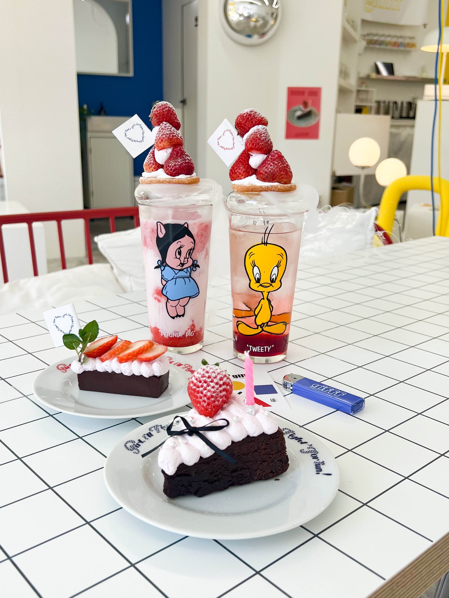 【北九州咖啡厅】草莓饮料和甜点太可爱了!