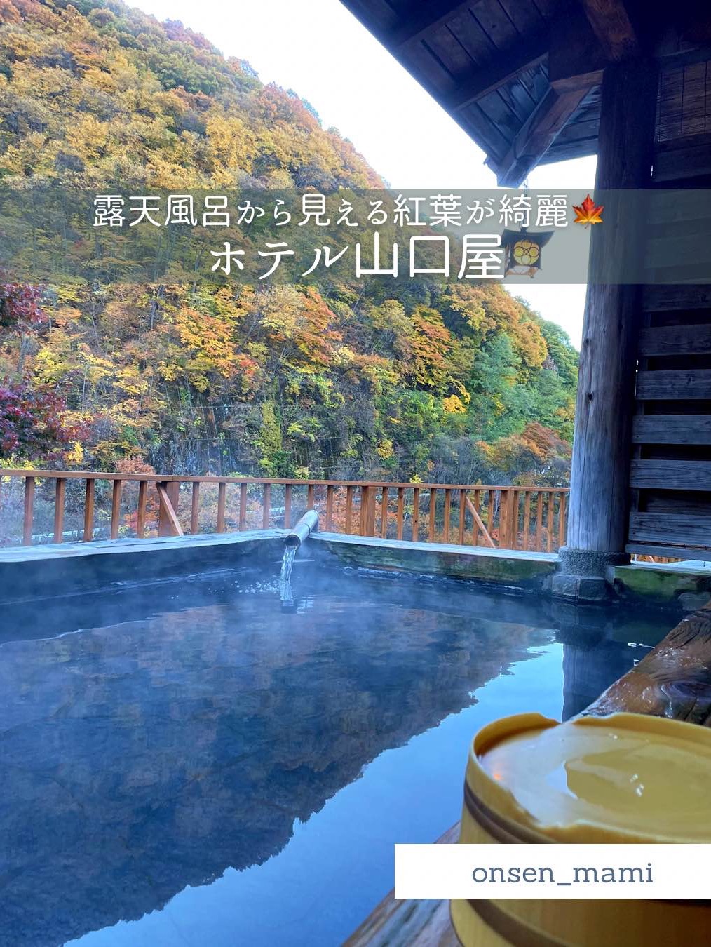 [群马老神温泉]您可以一边看美丽的秋叶一边泡温泉的旅馆♨️