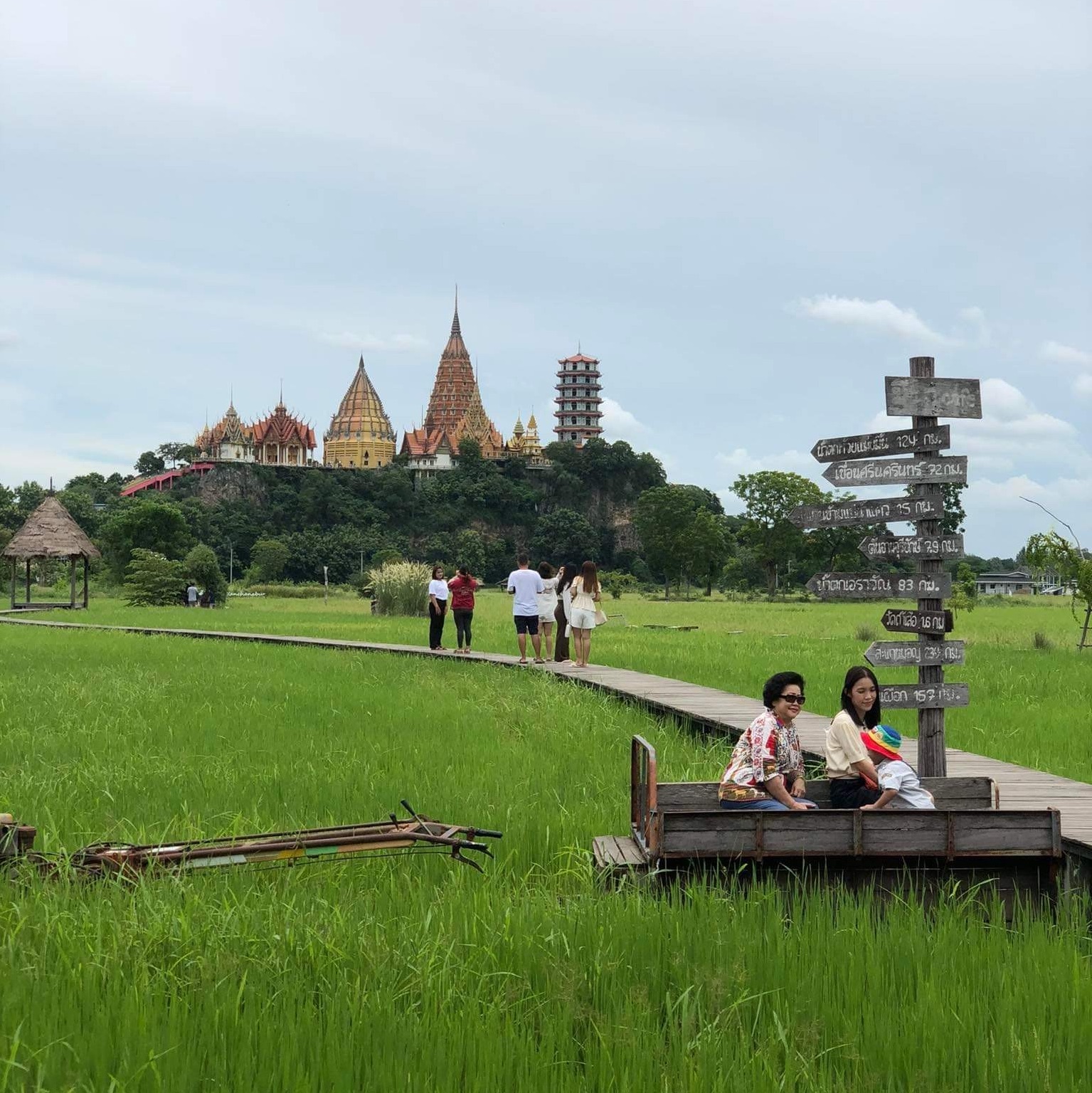 稻田中间的咖啡馆,Kanchanaburi