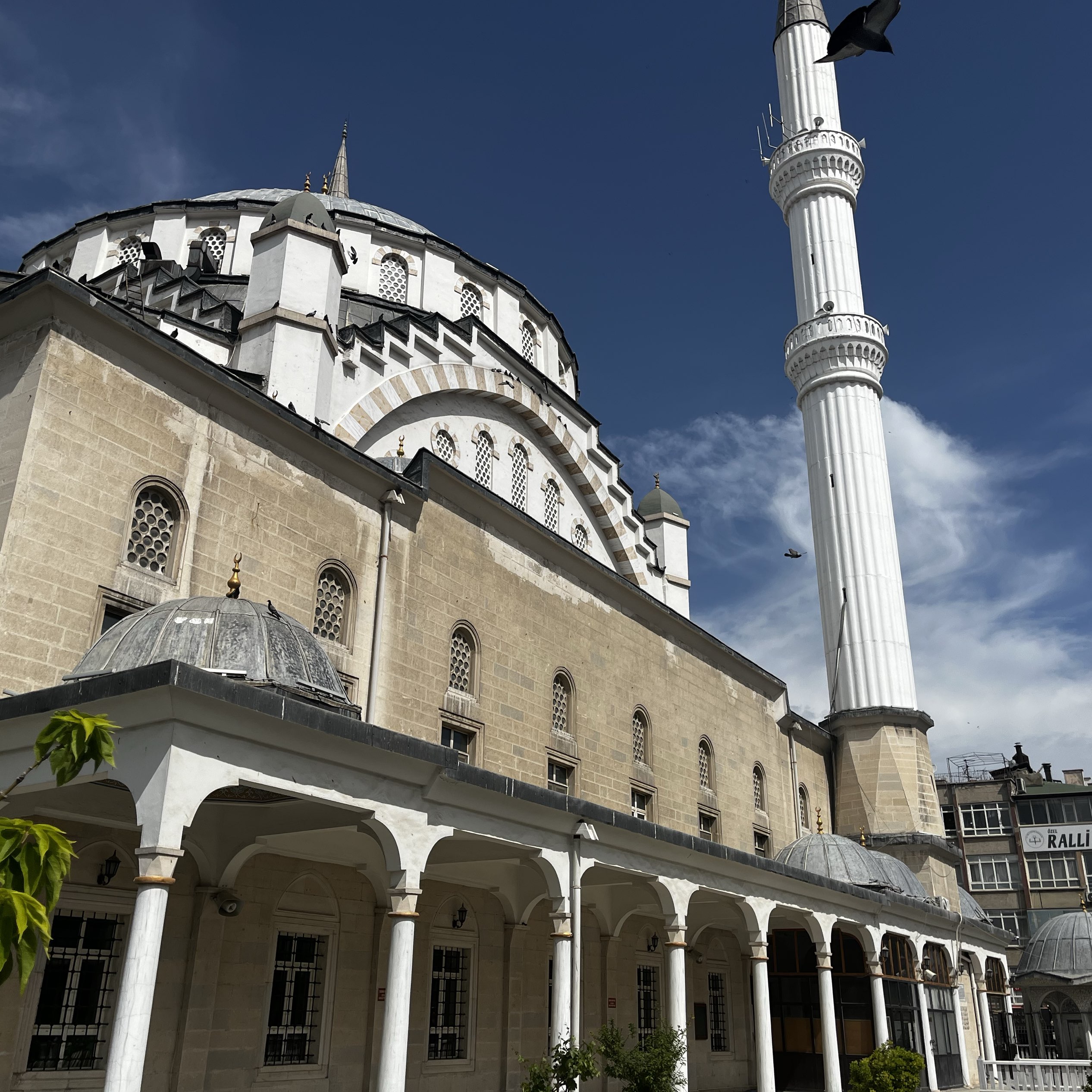 美丽的清真寺在土耳其东部埃拉祖镇中心
