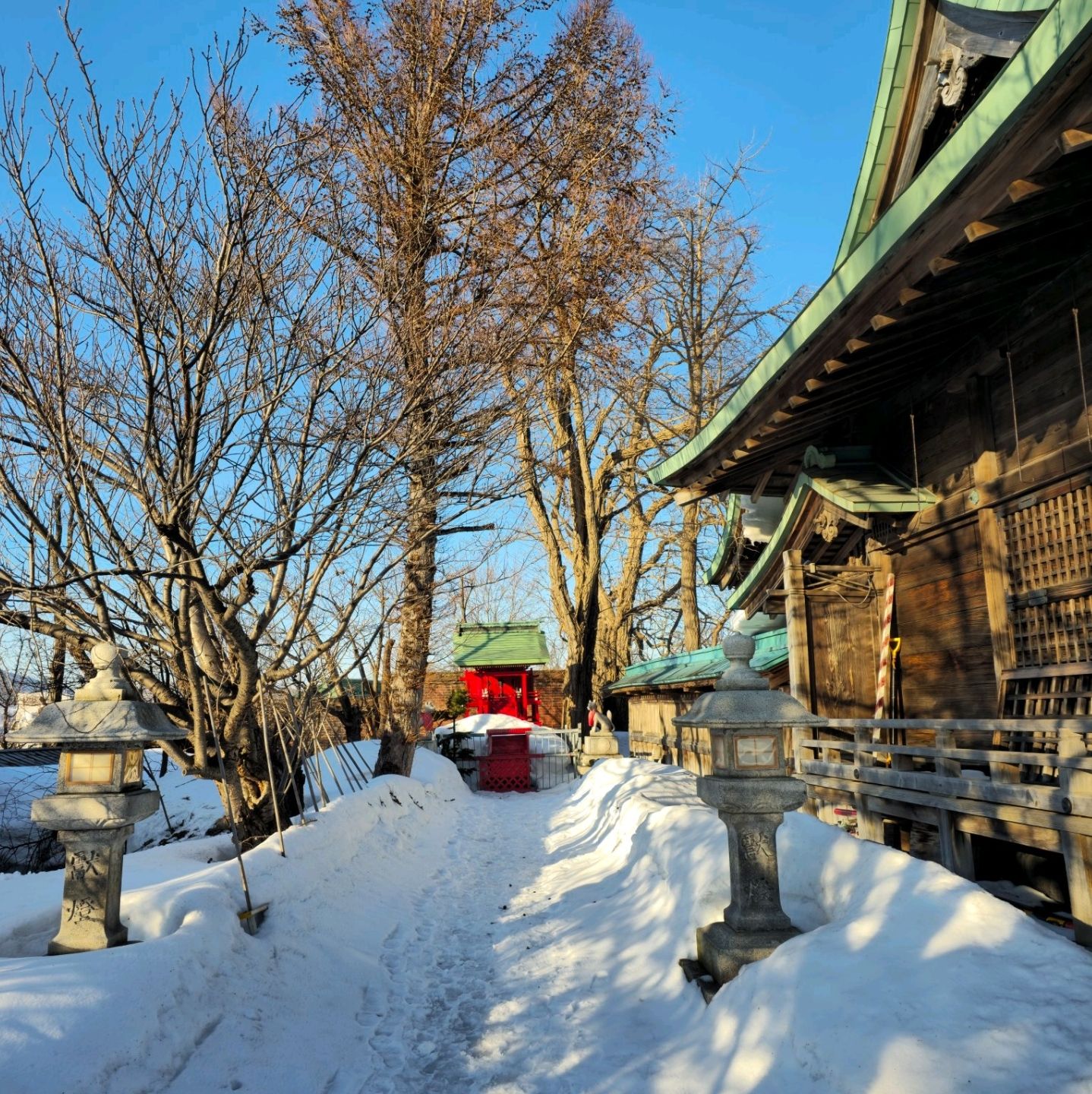 日本旅行小樽的安静Suitengu Shrine水天宫神社