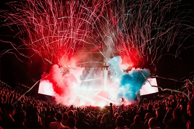 A festival crowd