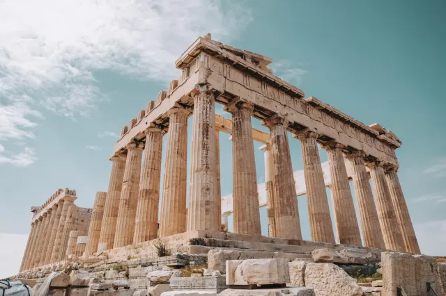 Ruinen eines Tempels in Athen
