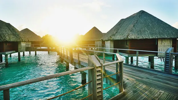 Overwater bungalows in Bora Bora