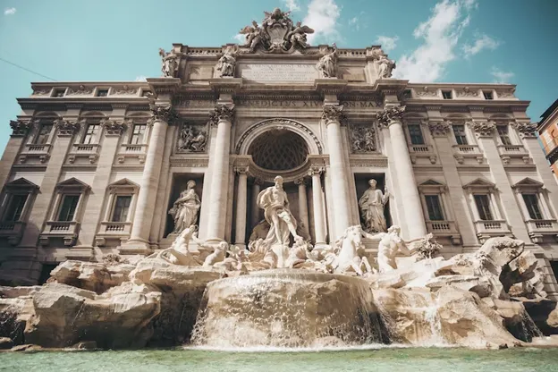 The Trevi Fountain in Rome, Italy