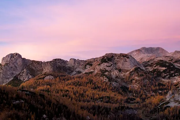The Julian Alps during sunrise