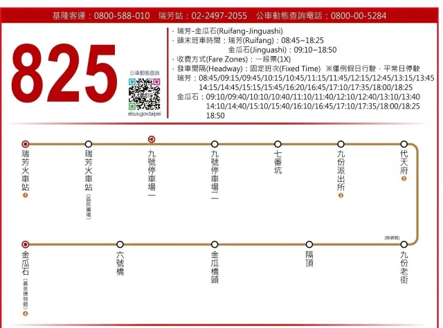 825公車路線圖