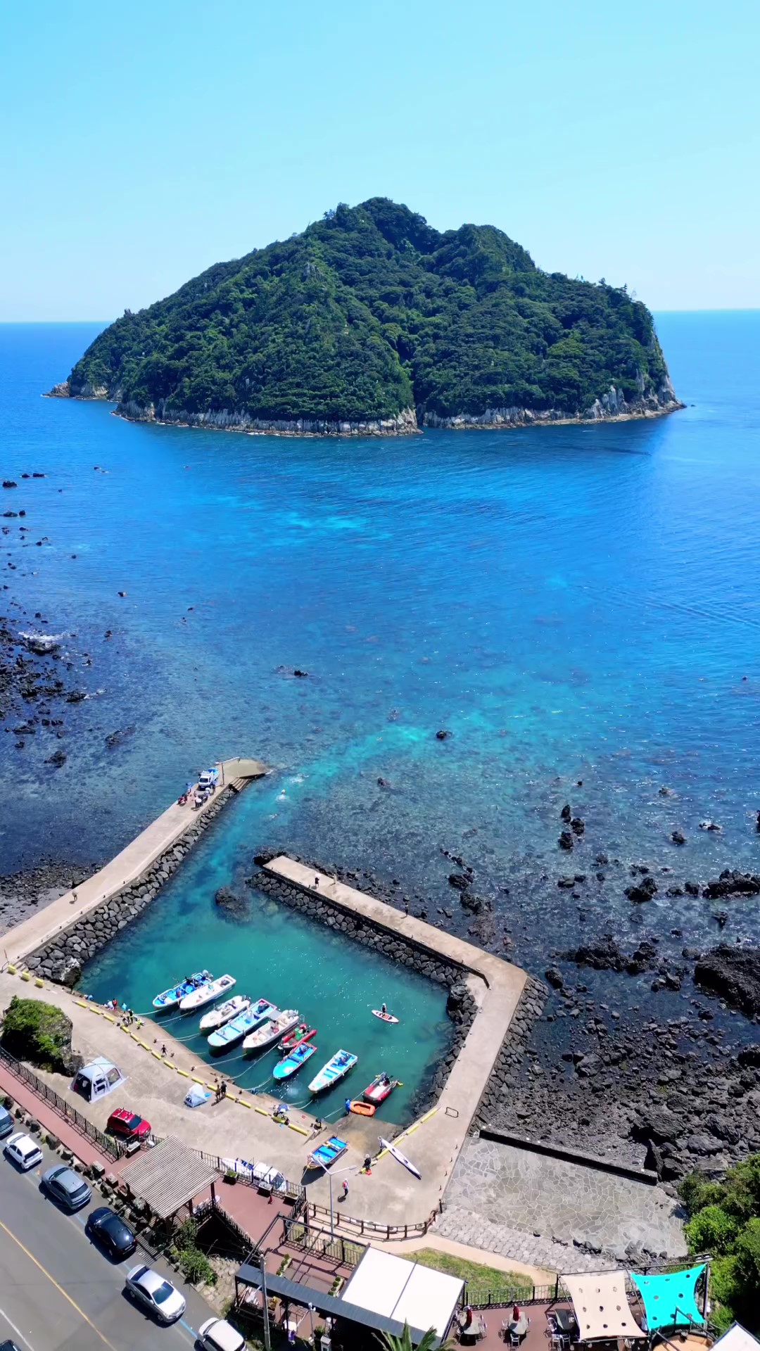 济州岛美丽的风景之海