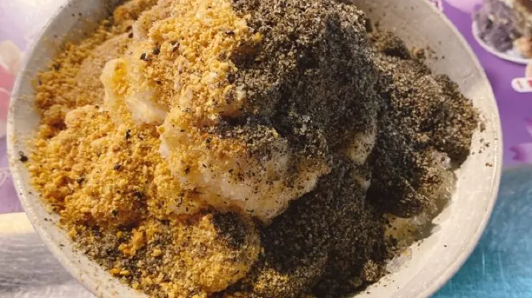 台北夜市美食 - 林振櫂燒麻糬