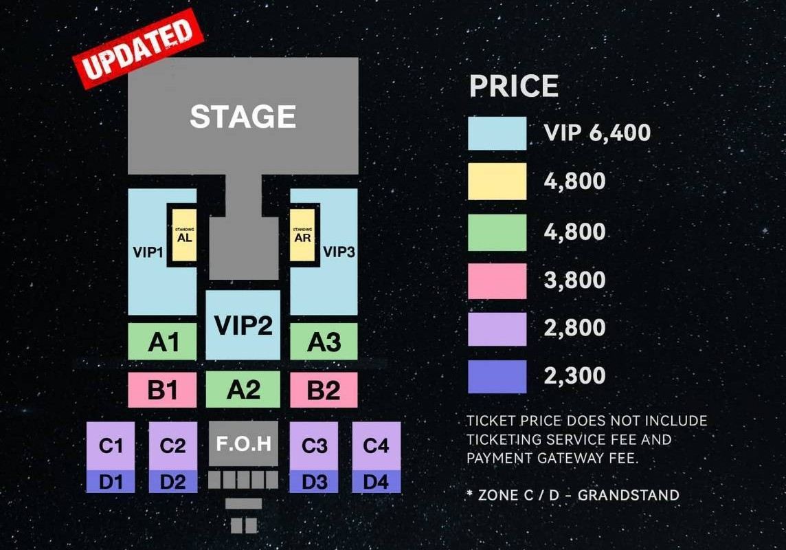 แผนผังคอนเสิร์ต N.Flying 2026