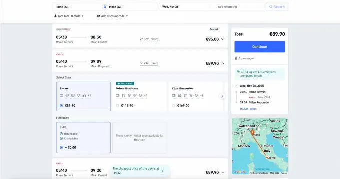 Как купить ж/д билеты на Trip.com