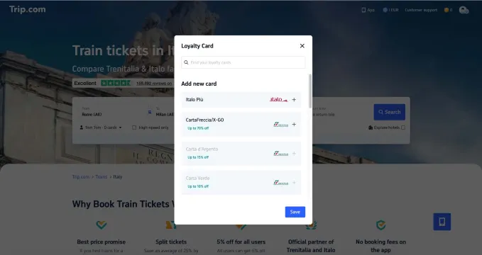 Как купить ж/д билеты на Trip.com