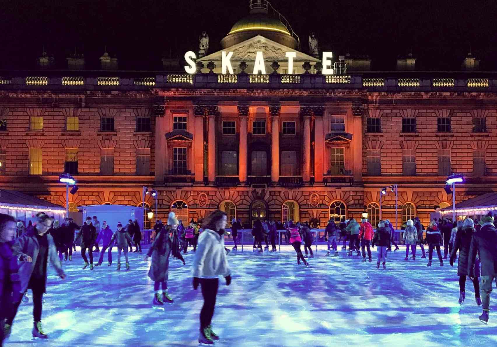 Ice skating at historic locations