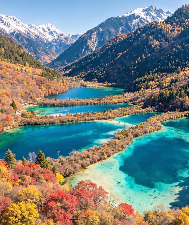 7D6N • Stunning autumn & winter scenery in Jiuzhaigou: Huanglong Five-Colour Pond, Sanxingdui, Leshan Giant Buddha & Emei Mountain · Premium small group, maximum 7 guests 