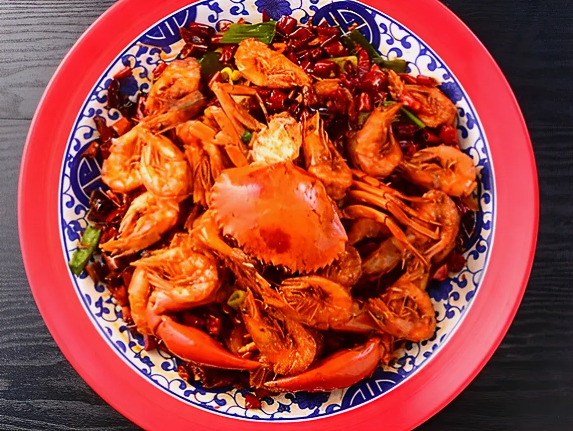 川少爷小红牛香辣虾蟹美食图片