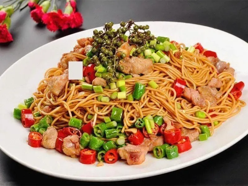 石磨面美食图片