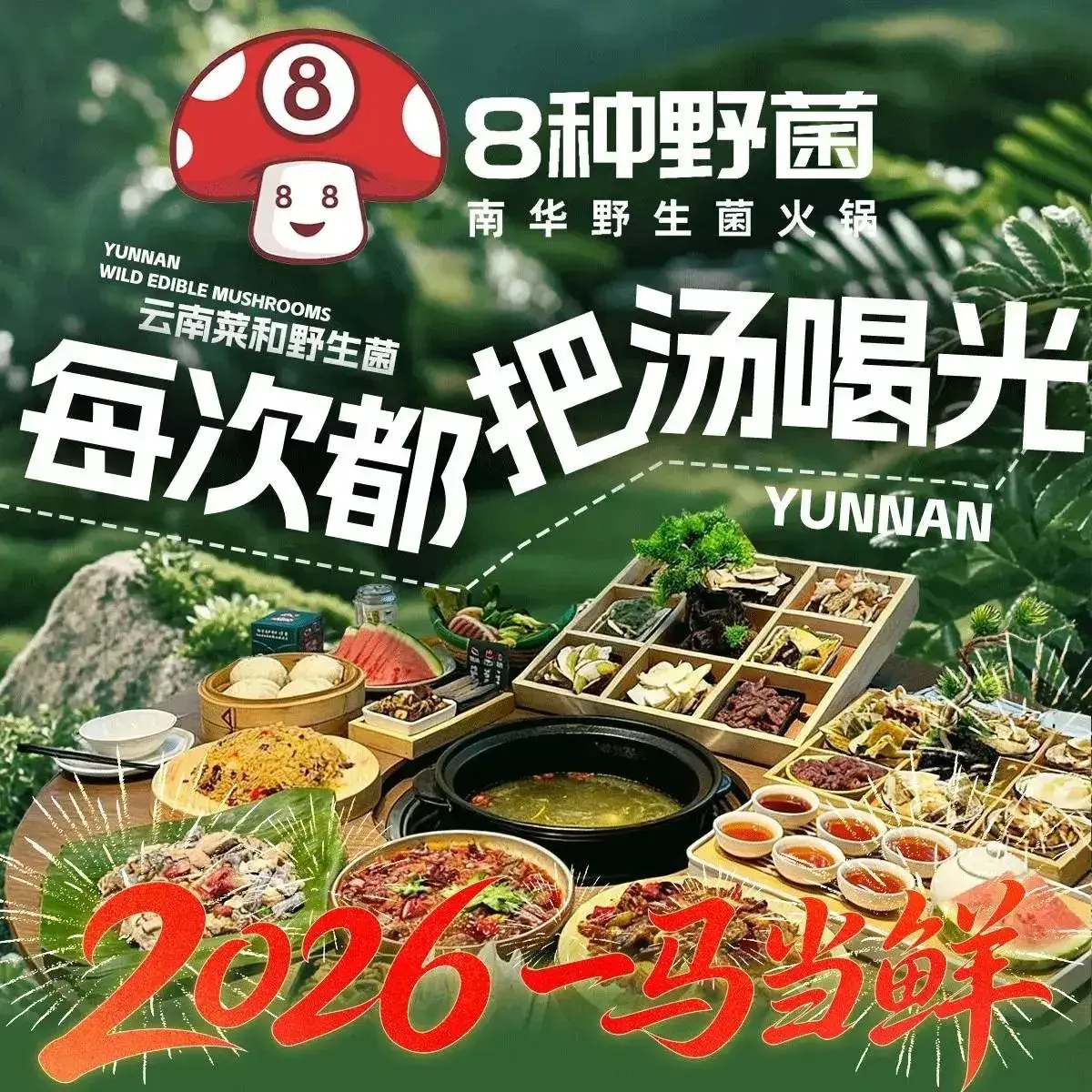 8种野菌南华野生菌火锅(新亚洲店)