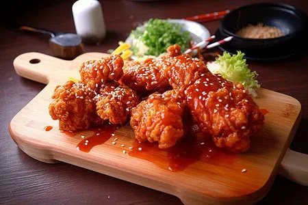 清真美式炸鸡店美食图片