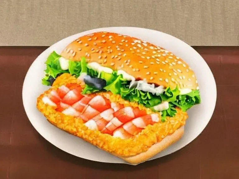 麦奇士炸鸡汉堡美食图片