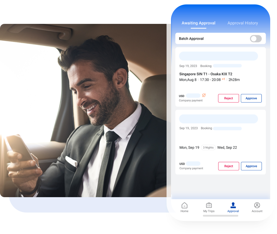 Trip.biz business travel App, Approve Anytime, Anywhere