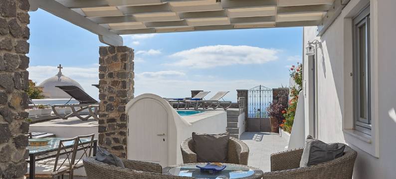 达科罗尼亚别墅酒店(Villa Dakoronia•Stunning caldera view Private Pool)图片