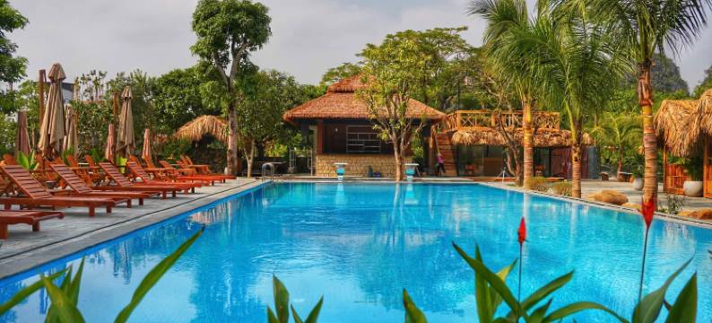 The Luna Tam Coc Hostel - 酒吧和泳池(The Luna Tam Coc Hostel - Bar & Pool)图片