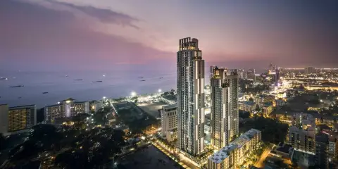 芭提雅 MUXA 海景公寓|市中心高層海景・無邊泳池・步行至海灘