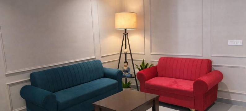 Modern Cozy 1BHK Studio, King Bed & Kitchenette图片