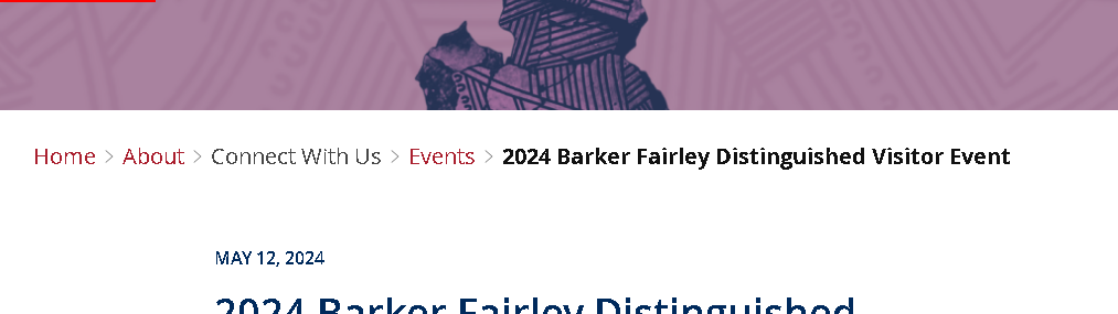 2024 年巴克費爾利傑出訪客活動