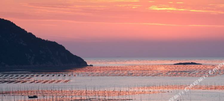霞浦面朝大海滩涂日出民宿图片