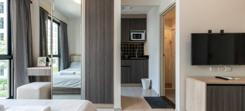 BTS E14bearing  附近 泳池公寓 近三头神像(Unio Sukhumvit72 Pool Apartment@E14 Bearing)图片