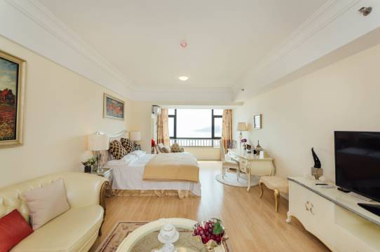 青岛金沙滩万达茂 双床海景自助公寓(2号店)