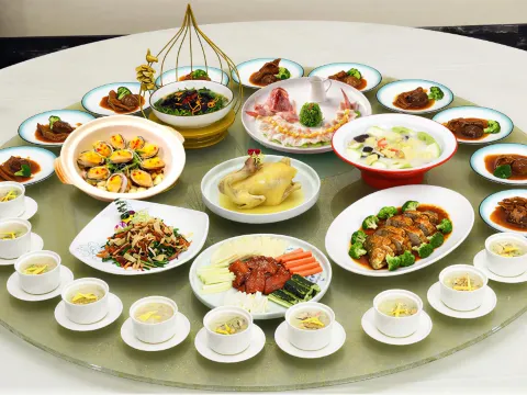 黃椒醬生焗鮮鮑魚+老陳皮焗東升斑