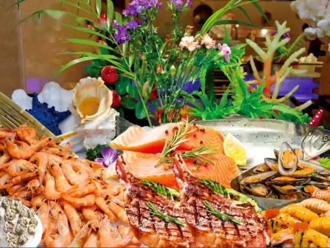 酒店豐盛海鮮自助餐