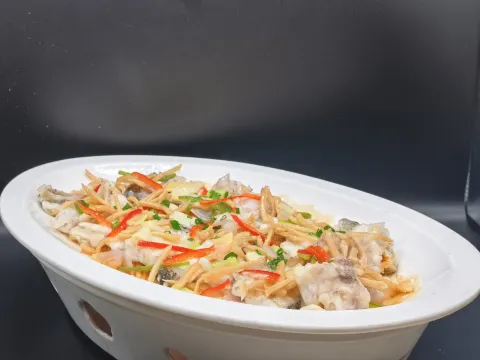 深海珍味龍躉10食~翅湯過橋深海大龍躉(位上)+香茅堂焗大龍躉