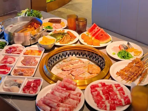 鐵板自助燒肉+海鮮自助火鍋宴